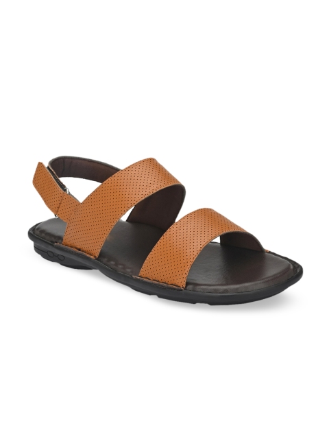 El Paso Men Tan & Black Comfort Sandals