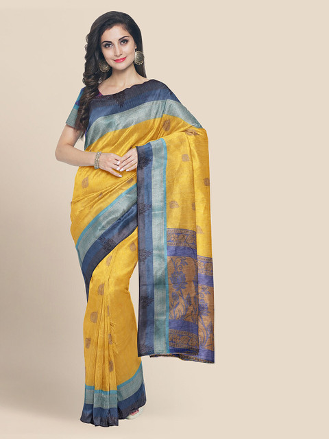 KLM Fashion Mall Yellow Cotton Blend Printed Banarasi Saree
KLM Fashion Mall Yellow Cotton Blend Printed Banarasi Saree