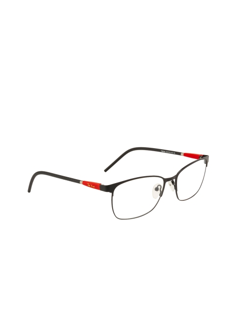 Ted Smith Unisex Black & Red Solid Full Rim Wayfarer Frames TSJ-M9034_C3