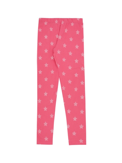 POPPERS by Pantaloons Girls Pink & White Printed Ankle-Length Leggings