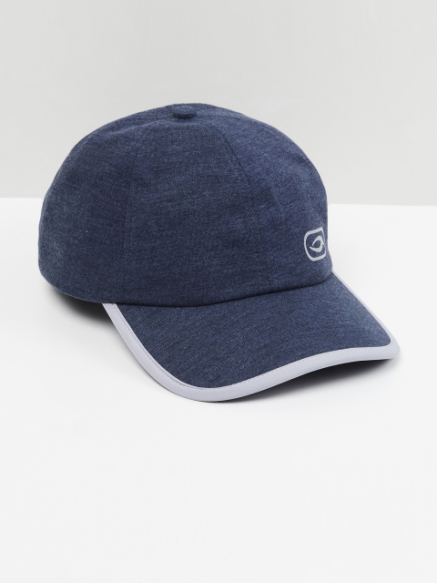 max Men Navy Blue Solid Baseball Cap