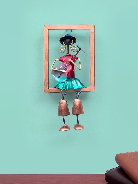 Golden Peacock Rose Gold-Toned & Turquoise Blue Handcrafted Doll Playing Guitar Figurine Sculpture Wall Decor
Golden Peacock Rose Gold-Toned & Turquoise Blue Handcrafted Doll Playing Guitar Figurine Sculpture Wall Decor