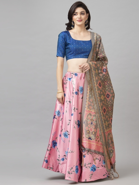 Satrani Pink & Blue Woven Design Semi-Stitched Lehenga & Unstitched Blouse with Dupatta
Satrani Pink & Blue Woven Design Semi-Stitched Lehenga & Unstitched Blouse with Dupatta