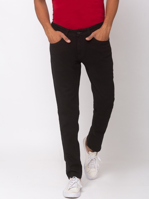 SPYKAR Men Black Skinny Fit Low-Rise Clean Look Jeans