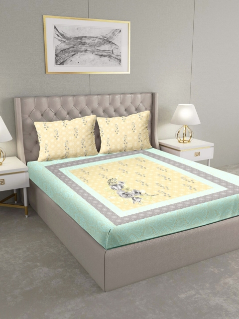 BELLA CASA Beige Ethnic Motifs 124 TC Cotton 1 Extra Large Bedsheet with 2 Pillow Covers
BELLA CASA Beige Ethnic Motifs 124 TC Cotton 1 Extra Large Bedsheet with 2 Pillow Covers