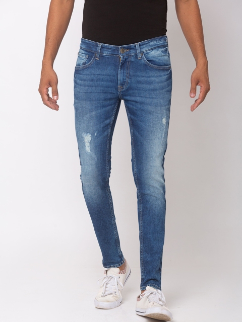 SPYKAR Men Blue Super Skinny Fit Low-Rise Low Distress Jeans