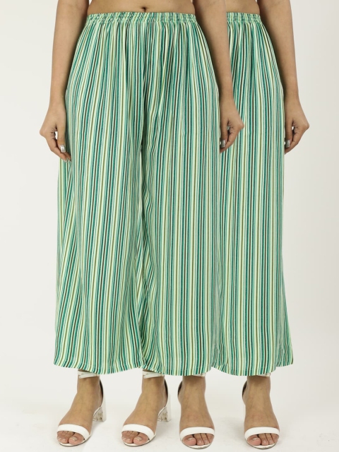 NEUDIS Women Green Striped