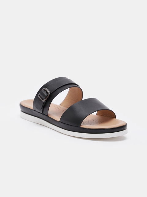 shoexpress Women Black Solid One Toe Flats