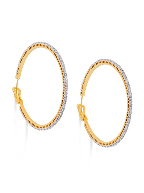 Amavi Gold-Plated Circular Handcrafted Drop Earrings