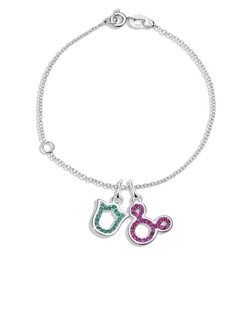 TALISMAN Silver-Toned Sterling Silver Rhodium-Plated Handcrafted Charm Disney Bracelet
TALISMAN Silver-Toned Sterling Silver Rhodium-Plated Handcrafted Charm Disney Bracelet
