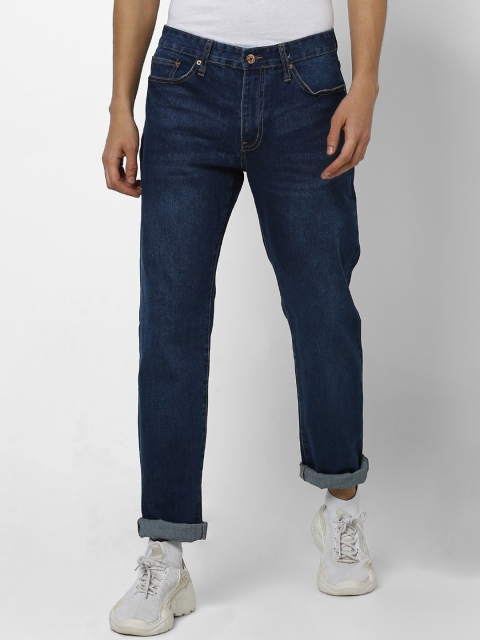 FOREVER 21 Men Blue Tapered Fit Jeans