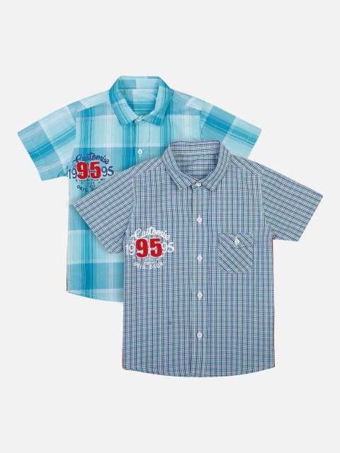 Bodycare First Boys Multicoloured Slim Fit Checked Casual Shirt, Multi