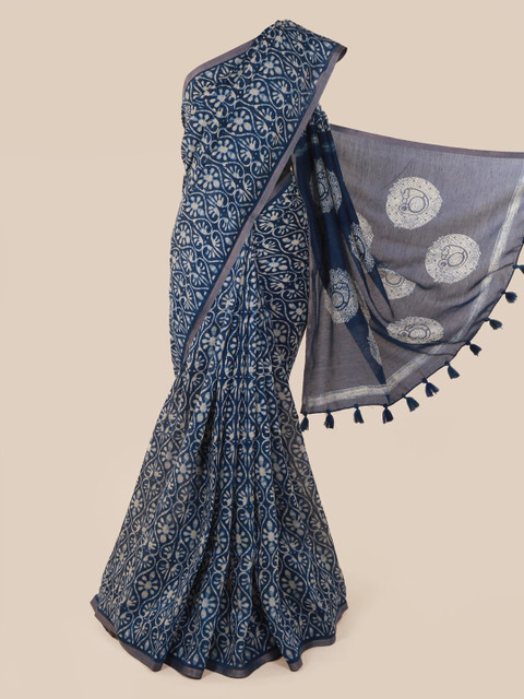 Pothys Blue Printed Jute Cotton Saree
Pothys Blue Printed Jute Cotton Saree