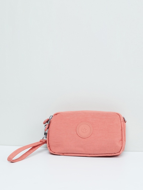 max Peach-Coloured Solid Handheld Bag