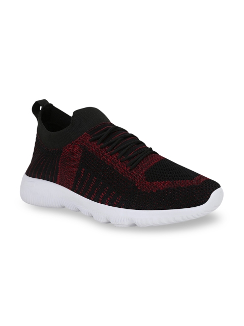 M7 by Metronaut Men Woven Design Slip-On Sneakers Casual Shoes, Red