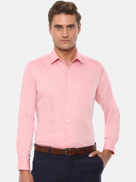 Van Heusen Men Pink Regular Fit Solid Formal Shirt