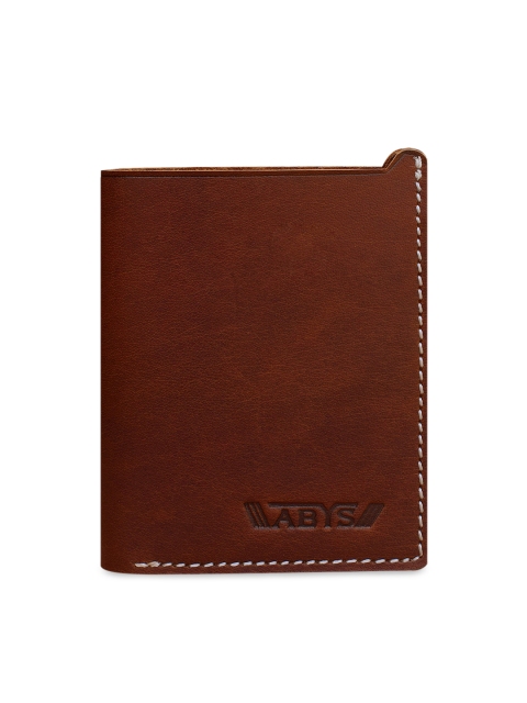 ABYS Men Brown Textured Card Holder