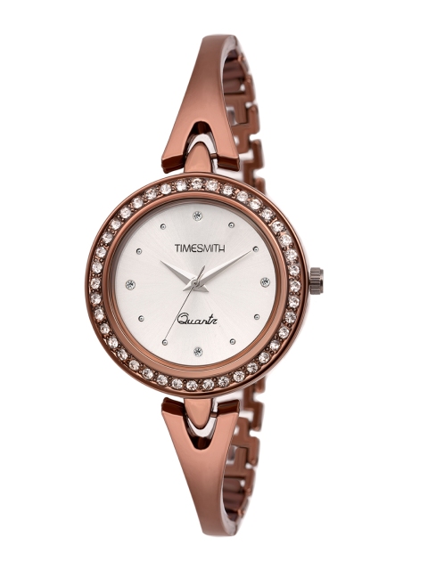 TIMESMITH Women White & Brown Analogue Watch