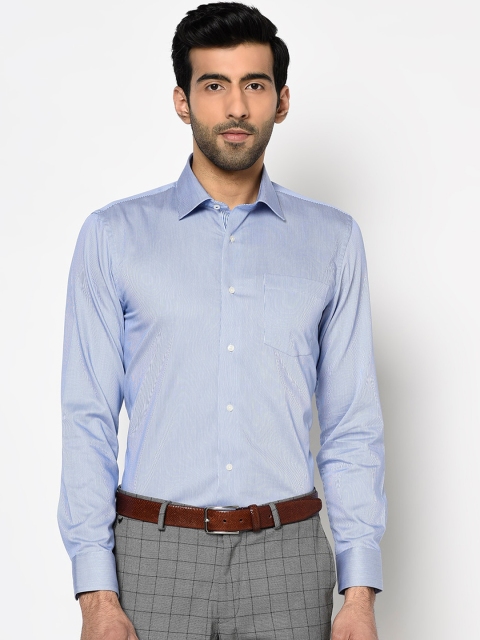 Blackberrys Men Blue Pheonix Skinny Fit Solid Formal Shirt