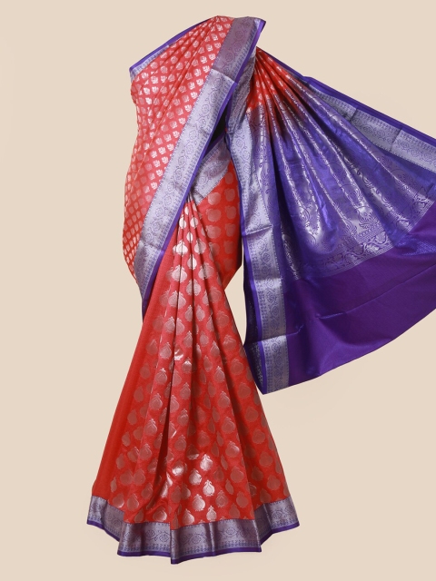 Pothys Red & Blue Art Silk Woven Design Saree