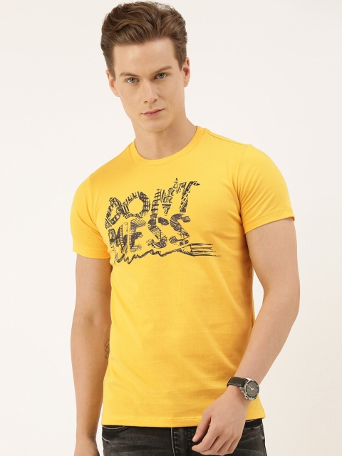 QUANCIOUS Men Mustard Yellow & Black Printed Round Neck Organic Cotton Sustainable T-shirt
QUANCIOUS Men Mustard Yellow & Black Printed Round Neck Organic Cotton Sustainable T-shirt