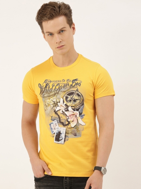 QUANCIOUS Men Mustard Yellow & Grey Printed Round Neck Organic Cotton Sustainable T-shirt
QUANCIOUS Men Mustard Yellow & Grey Printed Round Neck Organic Cotton Sustainable T-shirt