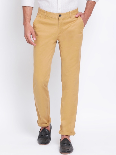 Turtle Men Khaki Slim Fit Solid Chinos