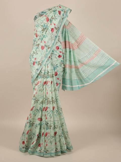 Pothys Green Printed Jute Silk Saree 
Pothys Green Printed Jute Silk Saree