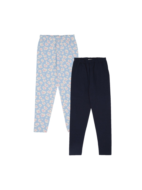 RAINE AND JAINE Girls Pack Of 2 Ankle-Length Leggings, Blue