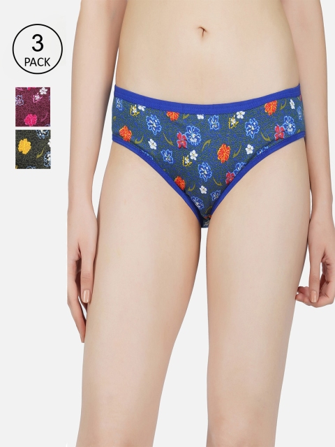 PHWOAR Women Pack Of 3 Assorted Hipster Briefs PT_03_S