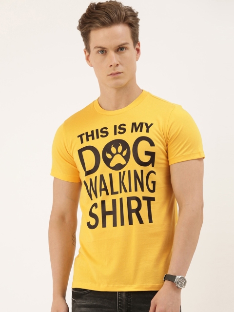 QUANCIOUS Men Mustard Yellow & Black Printed Round Neck Organic Cotton Sustainable T-shirt
QUANCIOUS Men Mustard Yellow & Black Printed Round Neck Organic Cotton Sustainable T-shirt