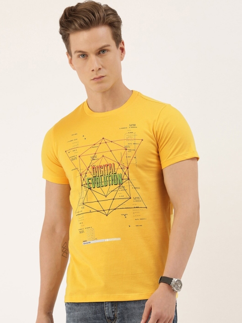 QUANCIOUS Men Mustard Yellow & Black Printed Round Neck Organic Cotton Sustainable T-shirt
QUANCIOUS Men Mustard Yellow & Black Printed Round Neck Organic Cotton Sustainable T-shirt