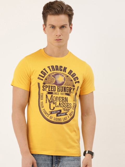 QUANCIOUS Men Mustard Yellow & Black Printed Round Neck Organic Cotton Sustainable T-shirt
QUANCIOUS Men Mustard Yellow & Black Printed Round Neck Organic Cotton Sustainable T-shirt