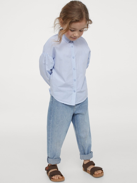 H&M Girls Blue Cotton Shirt