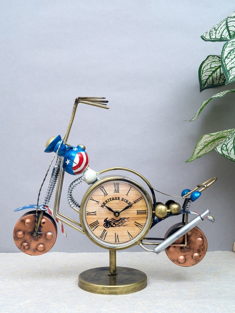 Golden Peacock Copper-Toned Vintage Flag Printed Motorcycle Bike Table Top Clock Stand
Golden Peacock Copper-Toned Vintage Flag Printed Motorcycle Bike Table Top Clock Stand