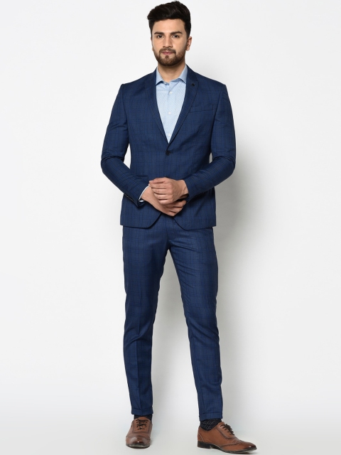 Blackberrys Men Navy Blue & Grey Checked Skinny-Fit Single-Breasted Two-Piece Formal Suit
Blackberrys Men Navy Blue & Grey Checked Skinny-Fit Single-Breasted Two-Piece Formal Suit