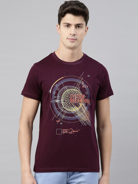 QUANCIOUS Men Maroon Printed Round Neck T-shirt
QUANCIOUS Men Maroon Printed Round Neck T-shirt