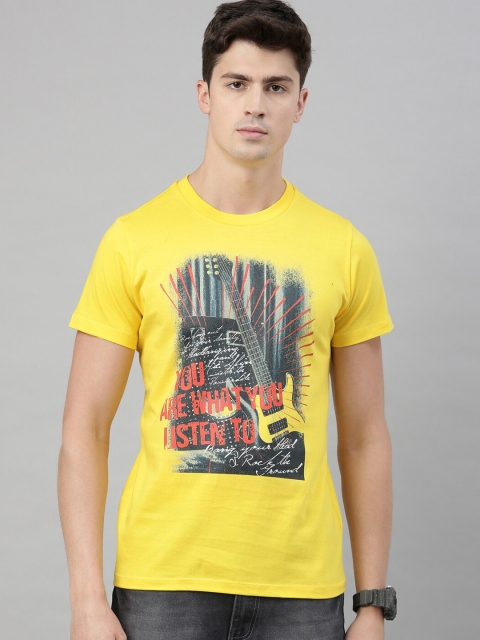 QUANCIOUS Men Yellow & Black Graphic Print Organic Cotton Round Neck Sustainable T-shirt
QUANCIOUS Men Yellow & Black Graphic Print Organic Cotton Round Neck Sustainable T-shirt