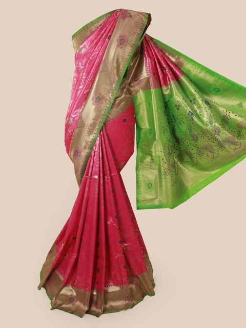 Pothys Pink Woven Design Art Silk Saree