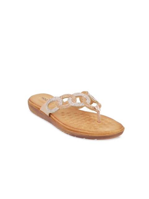 Mochi Women Tan Embellished Sandals