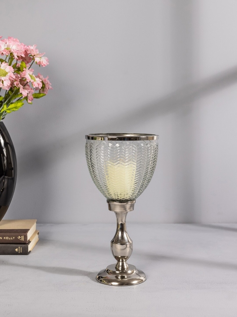 Pure Home and Living Silver-Toned & White Textured Small Grace Hurricane Candle Holder
Pure Home and Living Silver-Toned & White Textured Small Grace Hurricane Candle Holder