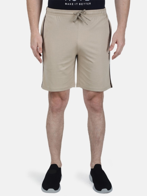 Monte Carlo Men Camel Brown Solid Regular Fit Sports Shorts