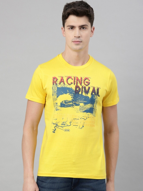 QUANCIOUS Men Yellow & Teal Blue Graphic Print Organic Cotton Round Neck Sustainable T-shirt
QUANCIOUS Men Yellow & Teal Blue Graphic Print Organic Cotton Round Neck Sustainable T-shirt
