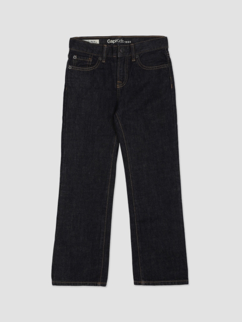 GAP Boys Black Regular Fit Mid-Rise Clean Look Jeans