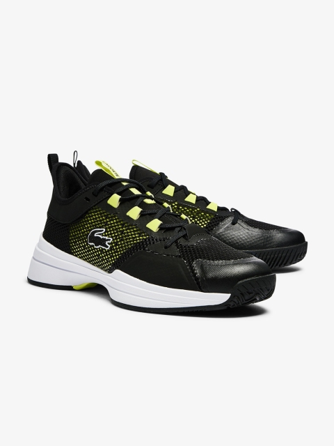 Lacoste Men Black Woven Design Casual Sneakers