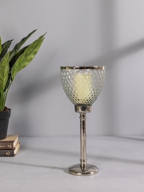 Pure Home and Living Silver-Toned & Transparent Textured Nova Hurricane Candle Holder
Pure Home and Living Silver-Toned & Transparent Textured Nova Hurricane Candle Holder
