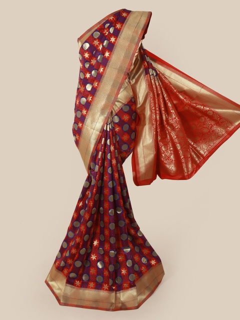 Pothys Multicoloured Woven Design Art Silk Saree, Multi