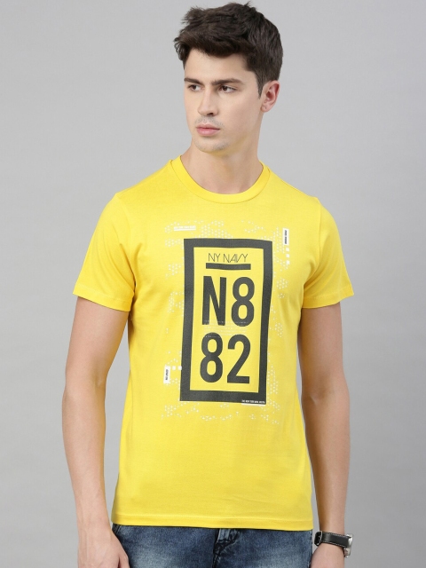 QUANCIOUS Men Yellow & Black Typography Print Organic Cotton Round Neck Sustainable T-shirt
QUANCIOUS Men Yellow & Black Typography Print Organic Cotton Round Neck Sustainable T-shirt