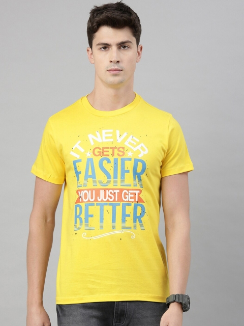 QUANCIOUS Men Yellow & Blue Typography Print Organic Cotton Round Neck Sustainable T-shirt
QUANCIOUS Men Yellow & Blue Typography Print Organic Cotton Round Neck Sustainable T-shirt
