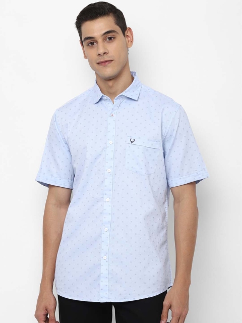 Allen Solly Men Blue Slim Fit Printed Casual Shirt